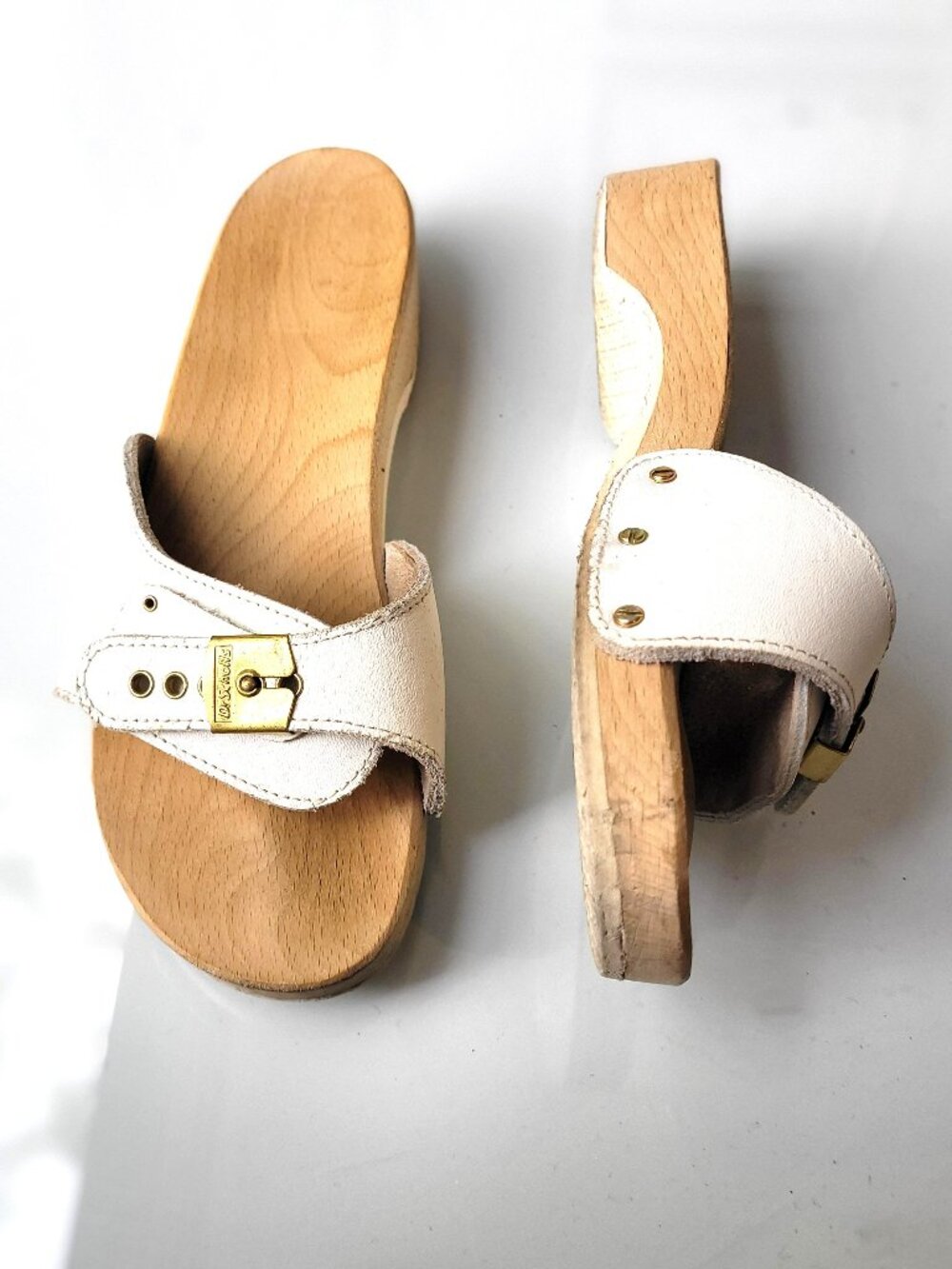 Dr. Scholl's Vintage Classic Wooden Exercise Sandal Made In Italy Size 9